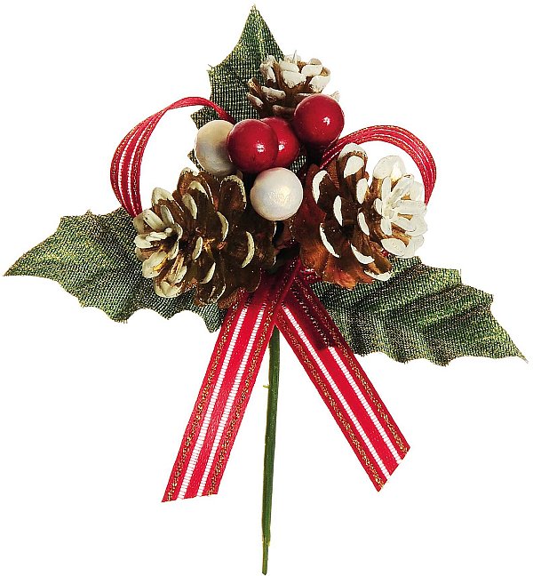 Pick con Fiocco Rosso, Pigne e Berries