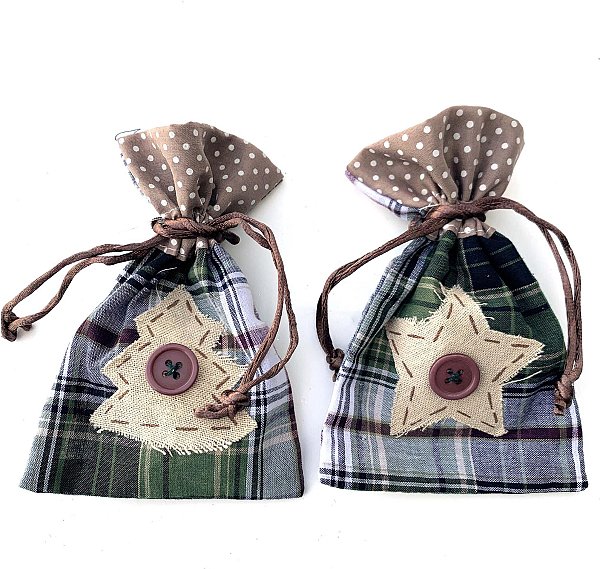 Set Sacchetti in Tessuto Verde Assortiti