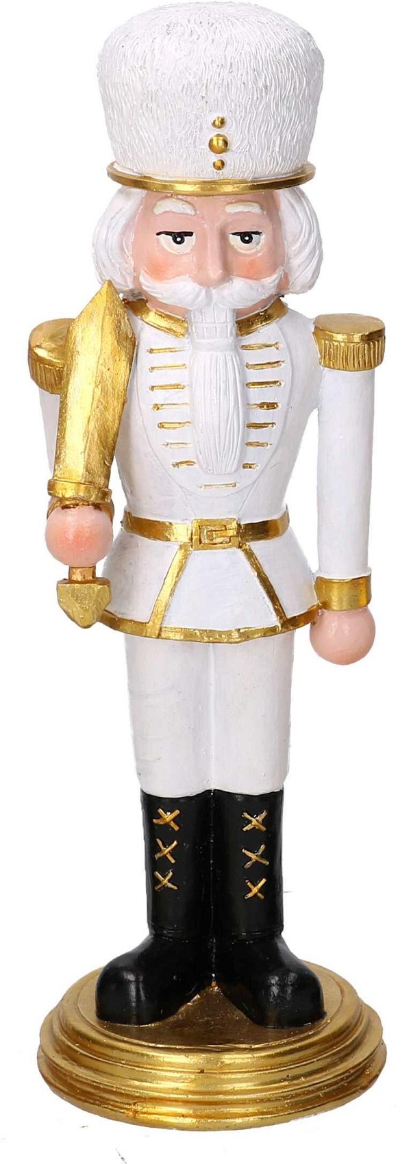 Soldatino in Resina Bianco e Oro con Spada