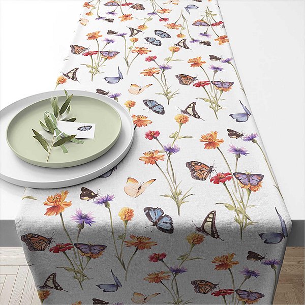 Table Runner in Tessuto Butterfly Garden