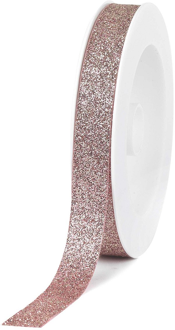 Nastro Tessuto Glamouros Rosa con Glitter