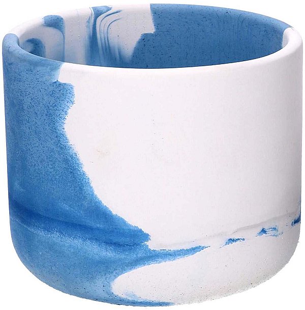 Vaso Cemento Bianco Azzurro