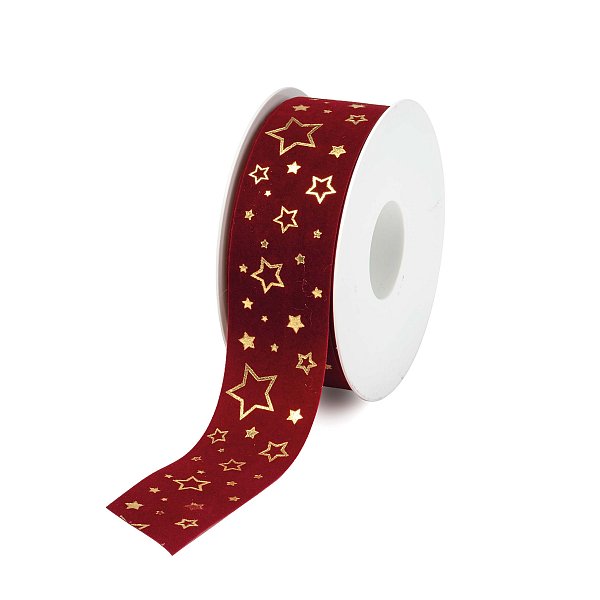 Nastro in Velluto Royal Star Bordeaux