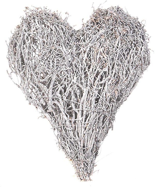Cuore in Rattan con Glitter