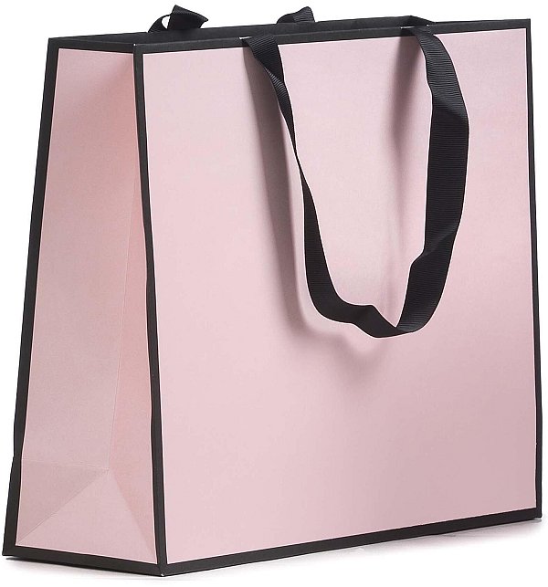Shopper Carta Lusso Boutique Pink con Maniglia in Grosgrain