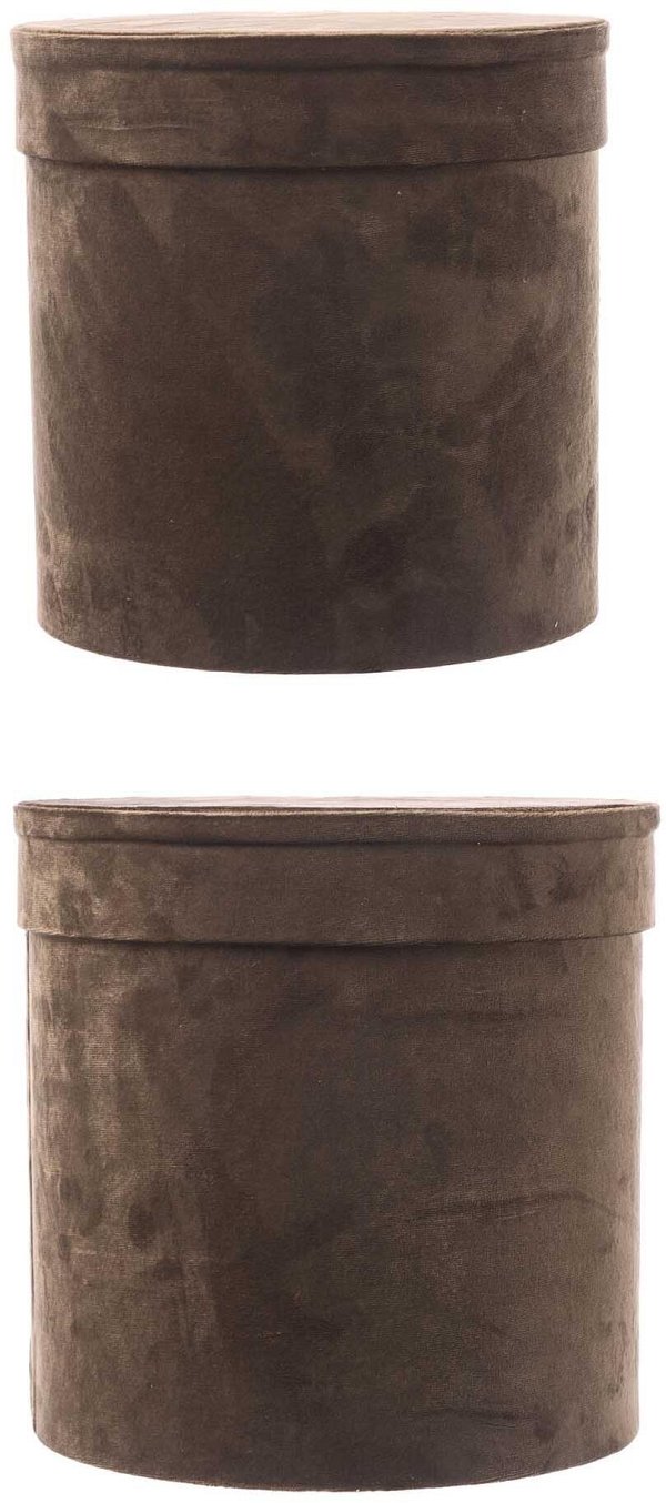 Set Cappelliere in Velluto Marrone