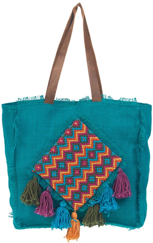 Borsa Juta con Pompon