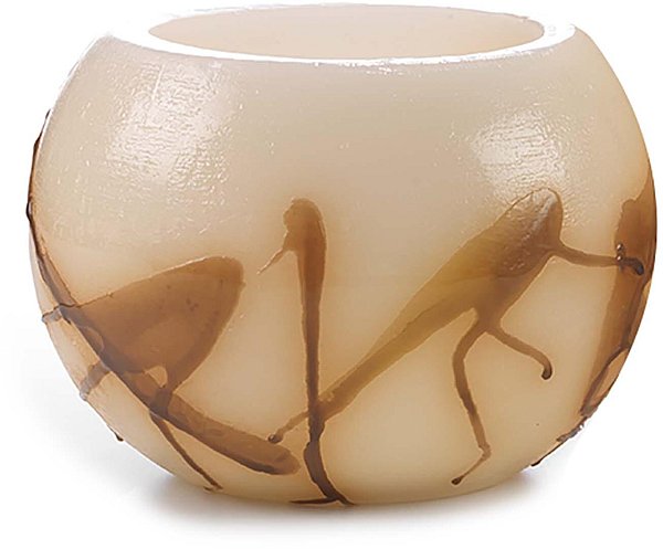 Lampada Sfera in Cera Panna/Marrone