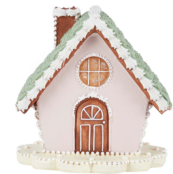 Casina Candy in Resina Rosa con Tetto Verde
