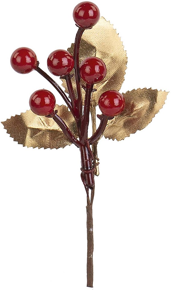 Pick Bacche Rosse e Agrifoglio Dorato