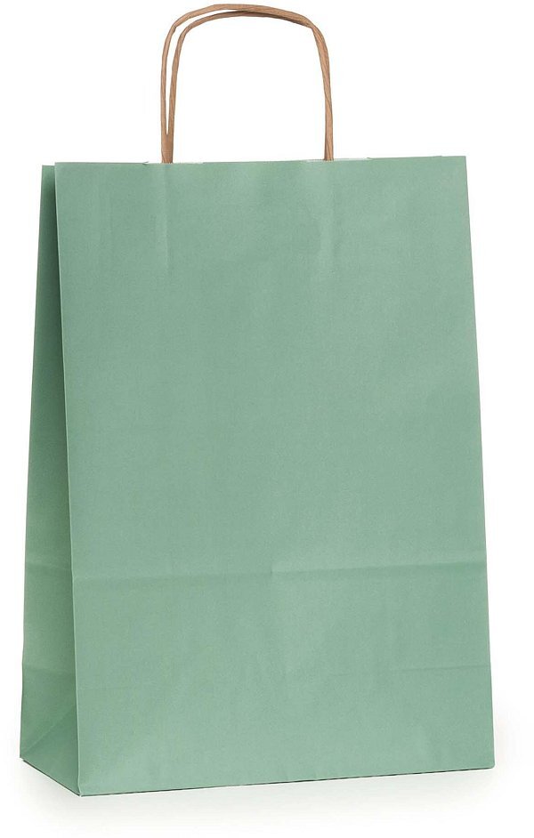 Shopper Carta Verde Fashion con Maniglia Intrecciata