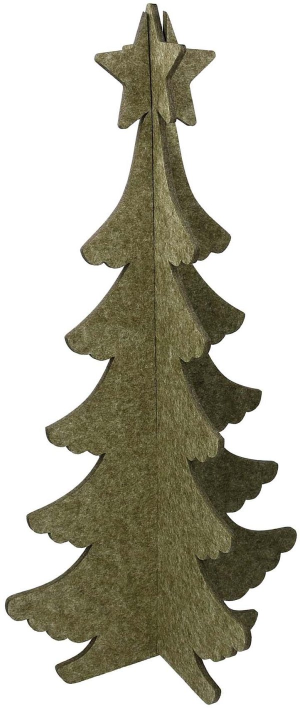 Albero in Feltro Verde con Puntale Stella