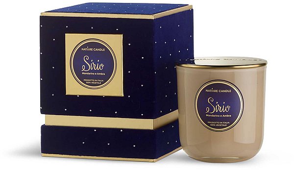 Candela Profumata Sirio in Vaso di Vetro - Mandarino e Zenzero