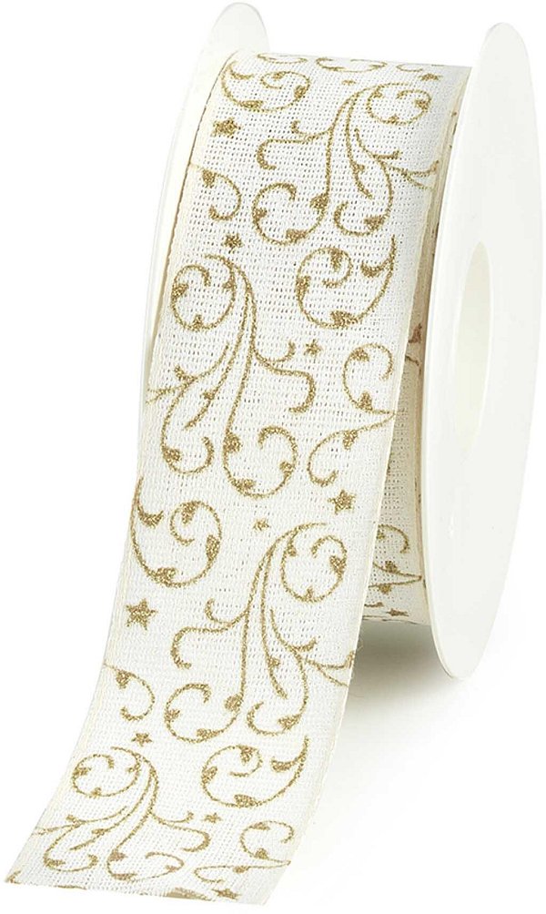 Nastro Tessuto Calligraphic Crema/Oro