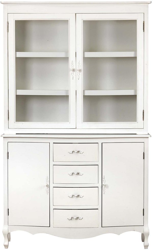 Mobile 2 Vetrine in Legno Bianco