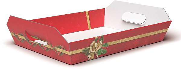 Cesta in Cartone Holly Jolly con Maniglie