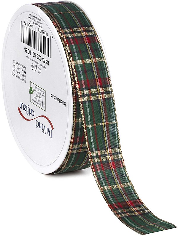 Nastro Scozzese Bordato Lurex