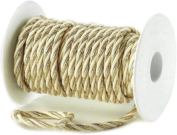 Cordoncino Lamè Cotone Crema/Oro