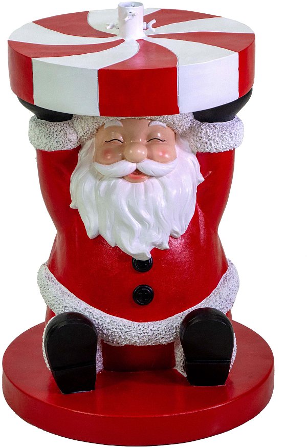 Base per Albero in Resina Babbo Natale Rosso