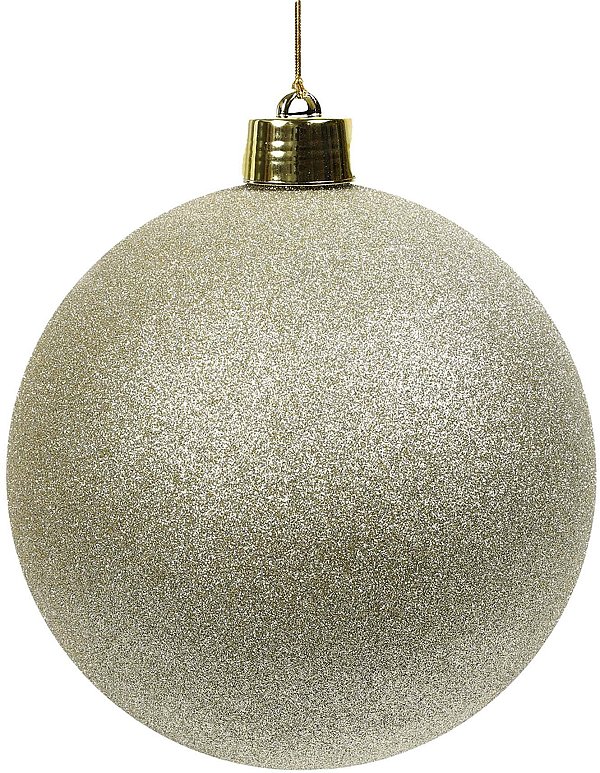Sfera Glitter Champagne Maxi in Plastica