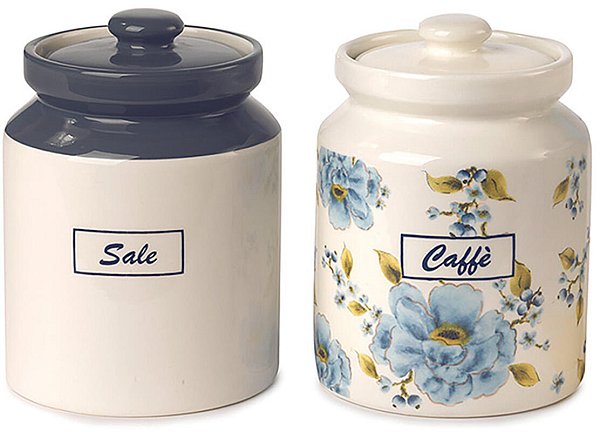 Set Barattoli in Ceramica Bianca