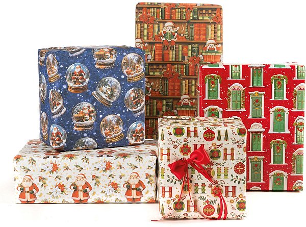 Carta Santa Claus Assortita in 5 Fantasie