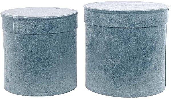 Set Cappelliere in Velluto Light Blu