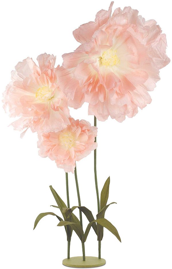 Set 3 Rose Rosa in Carta con Base
