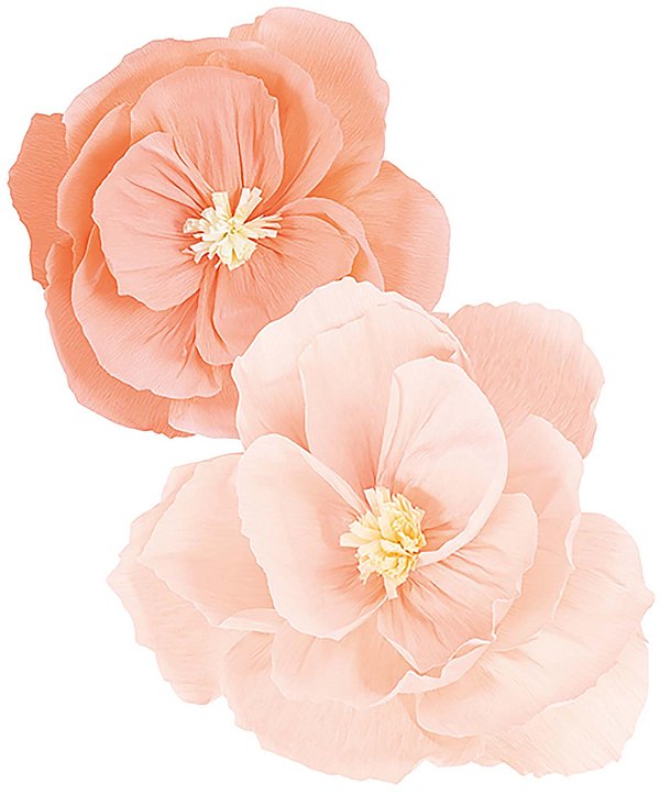 Set Fiori in Carta Rosa/Cipria