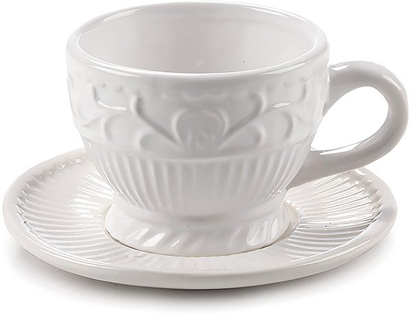 Tazza in Ceramica Arabesque con Piattino