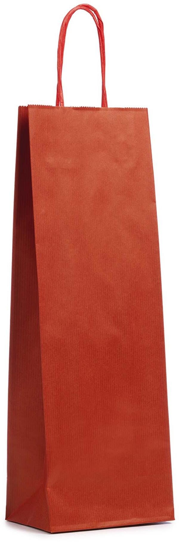Shopper Carta Portabottiglie con Maniglia Intrecciata