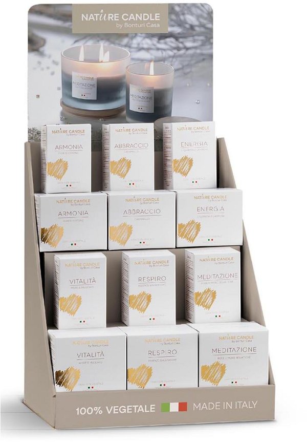 Espositore da Banco con Candele Profumate Amati