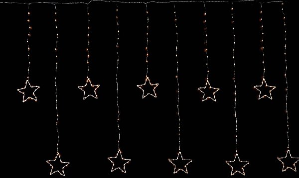 Tenda Pioggia di 10 Stelle con Giochi Luce Calda