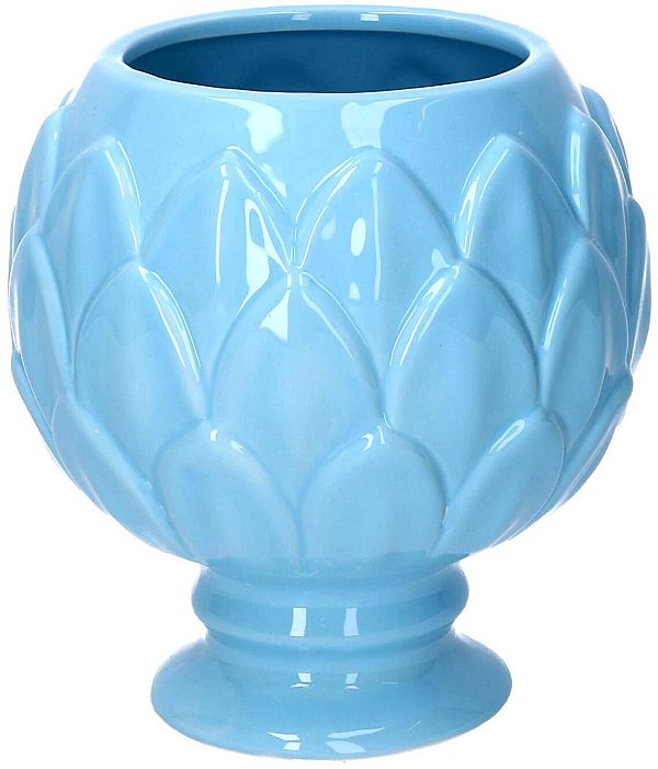 Vaso Calice in Ceramica Pigna Azzurra