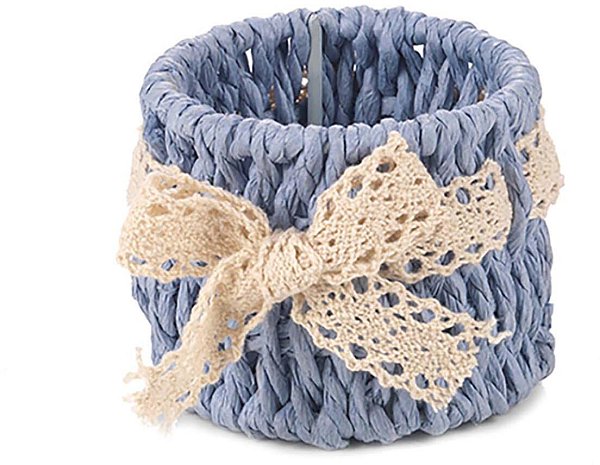 Portabicchiere Bretagna Azzurro con Pizzo