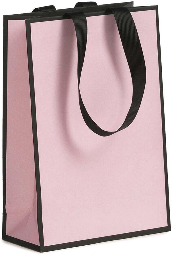 Shopper Carta Lusso Boutique Pink con Maniglia in Grosgrain
