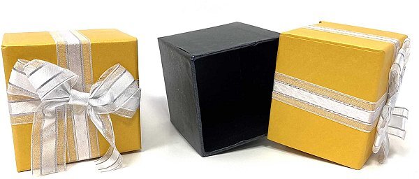 Scatole Cubo Giallo con Fiocco