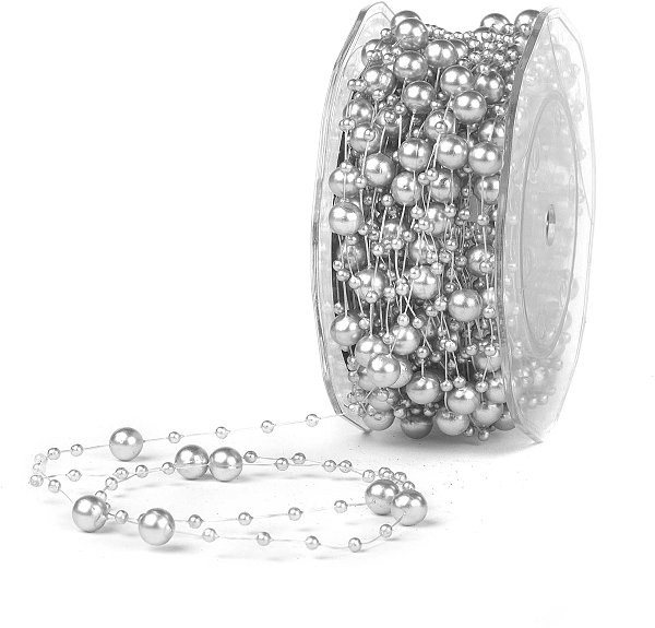 Nastro Decorativo Perle Argento