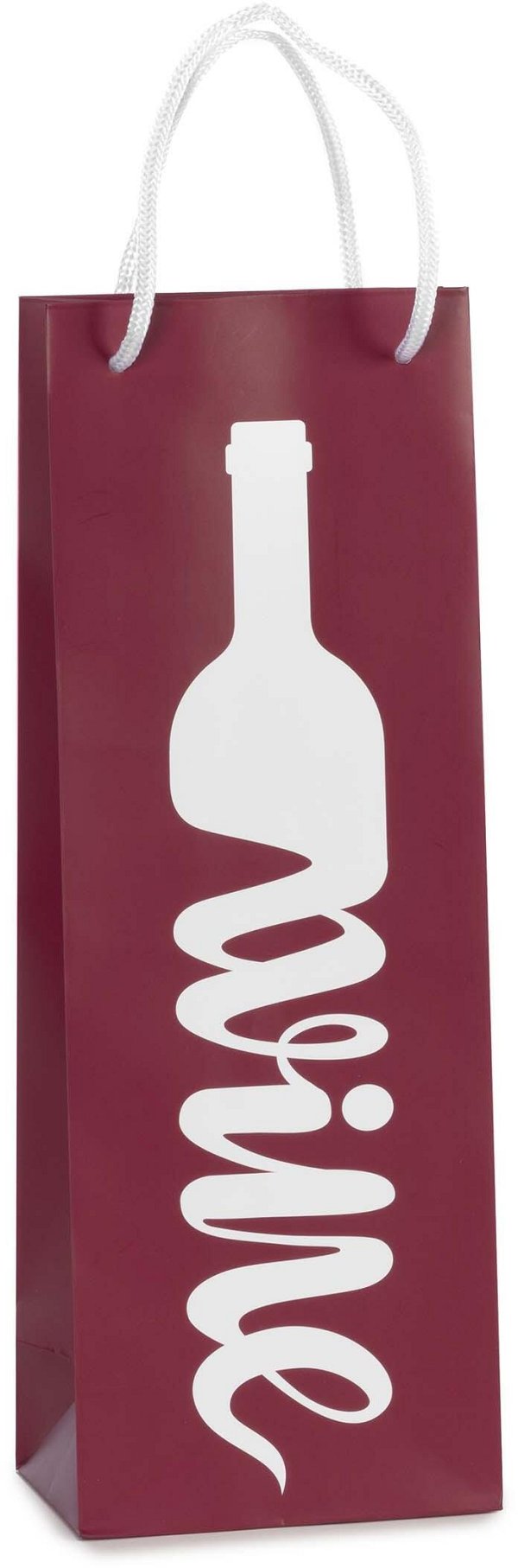 Shopper Plastificata Opaca "Wine" con Manici in Corda