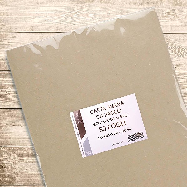 Fogli Carta Sealing Avana Riciclato Millerighe