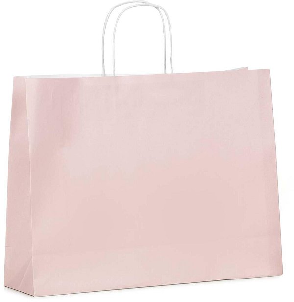 Shopper Carta Italy Rosa Antico con Maniglia Intrecciata