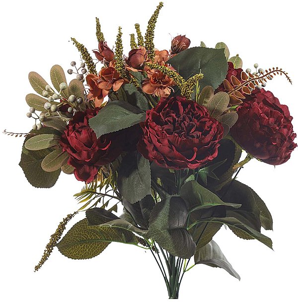 Mazzo Peonie Misto con 16 Rami e 7 Fiori