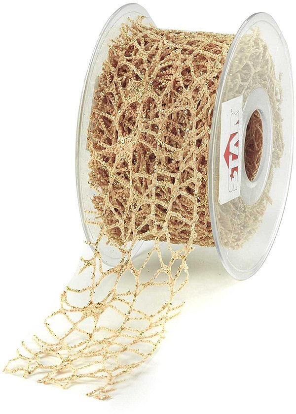 Bobina Rete Deco Spider Glitter Gold