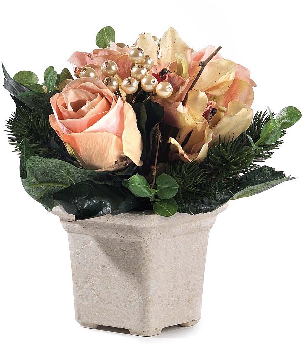 Vasetto con Rose e Perle