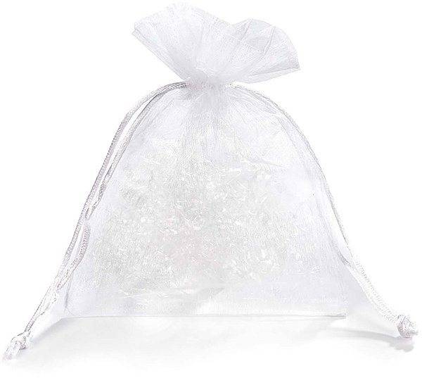 Sacchetti Organza Bianco con Cordino in Raso