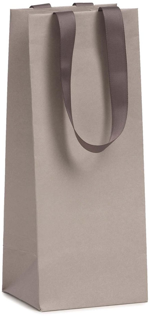 Shopper Carta Charme Portabottiglie con Maniglia in Grosgrain