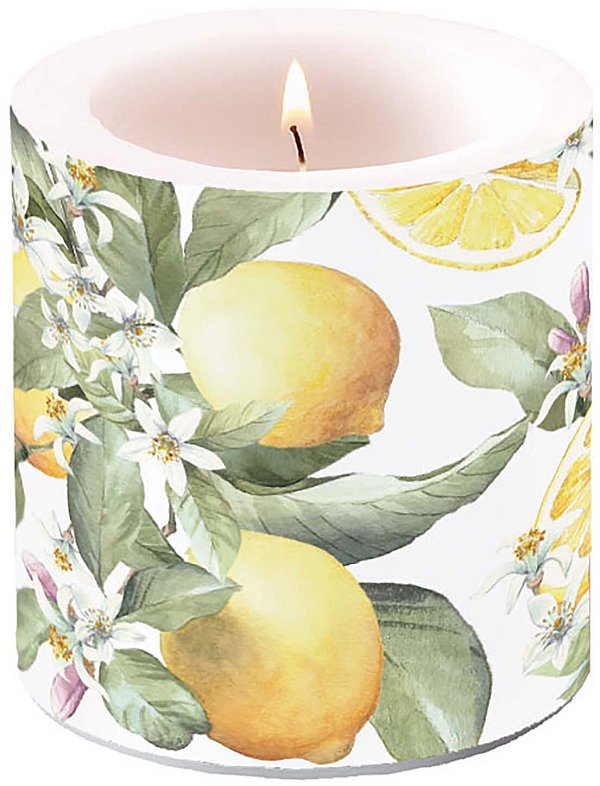 Candela Piccola Decorata Limoni
