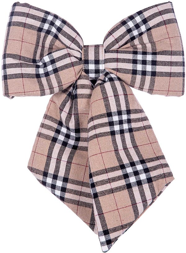 Fiocco in Tessuto Tartan Beige