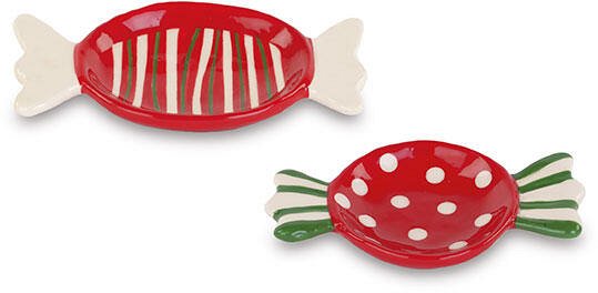 Set piattini in ceramica caramella