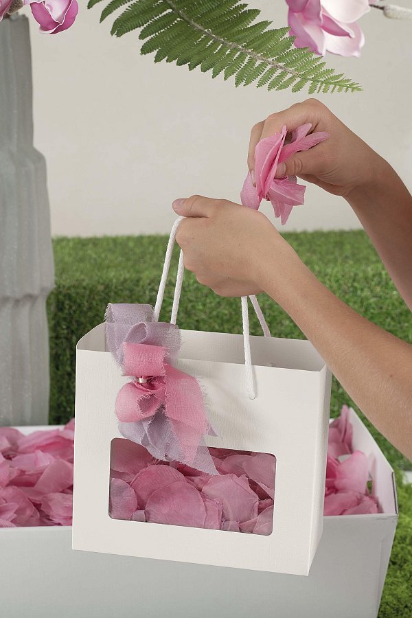 Shopper in Carta Bianca con Finestra